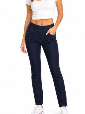 Levi's Women's Wide Waistband Stretch Denim Skinny Dark Wash Jeans 1306